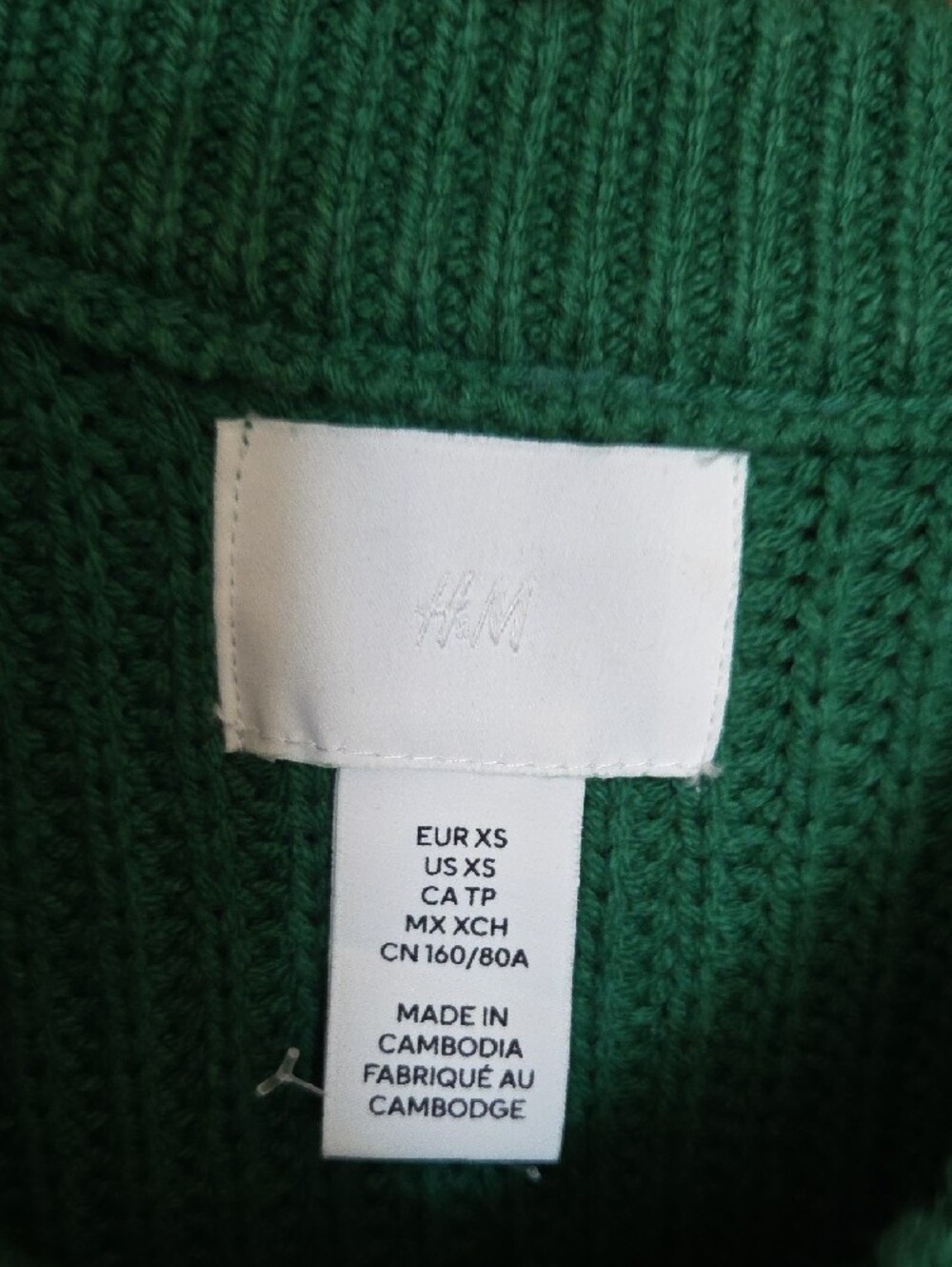 H&M Green Ribbed Button-Front Cardigan - Picture 4 of 8